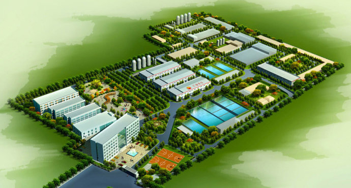 工厂绿化景观设计 厂区绿化工厂效果图绿化效果图规划效果图